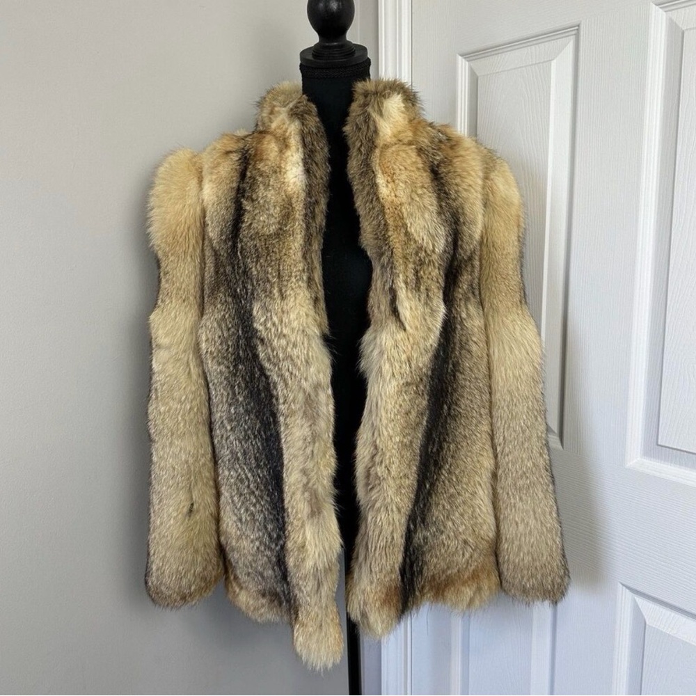 Vintage red fox fur coat